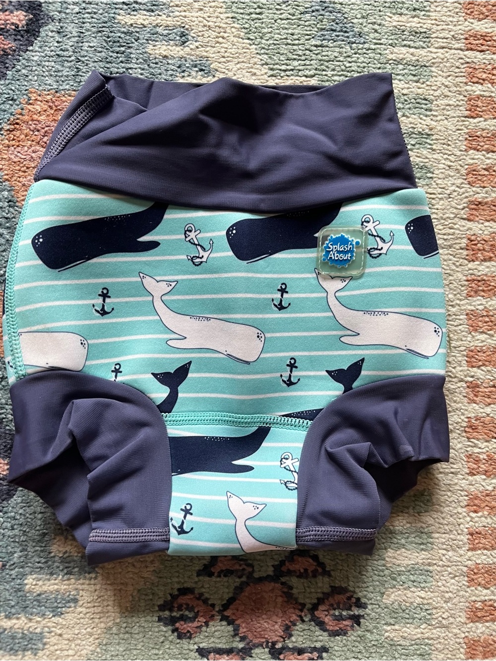 Splash About Baby Swim Diaper - Aqua Whale Print